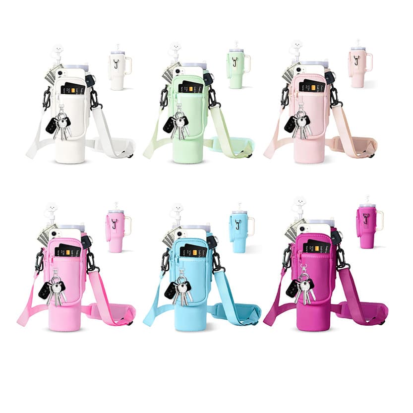 In stock, Amazon's popular 40oz ice cup sleeve diving material cup 30oz insulated water bottle sleeve cup bag hot-selling cup