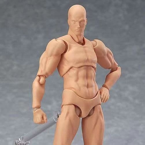 2.0 Nude Figure Human Body Model for Student Art Drawing Reference, Male/Female Ornament with Articulated Joints LC