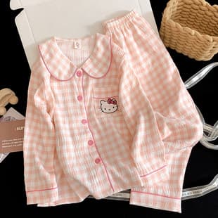2025 New Kids Pajamas Spring/Autumn Girls Cloud Cotton Long Sleeve Princess Sleepwear for Big Kids