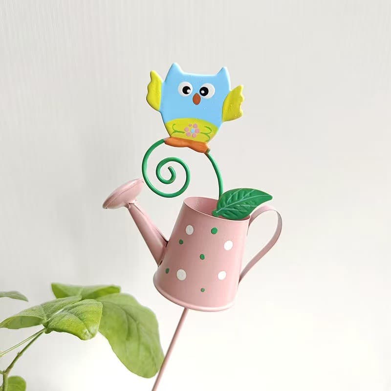 Cross-border Lawn Iron Art Flower Pot Ladybug Flower Arrangement Accessory Garden Decoration Animal Flower Stem Ground Insert Outdoor Holiday Gift