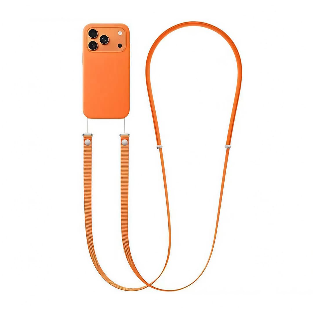 Adjustable Crossbody Strap and Multi-Functional Magnetic Tech Fabric Case for iPhone 17