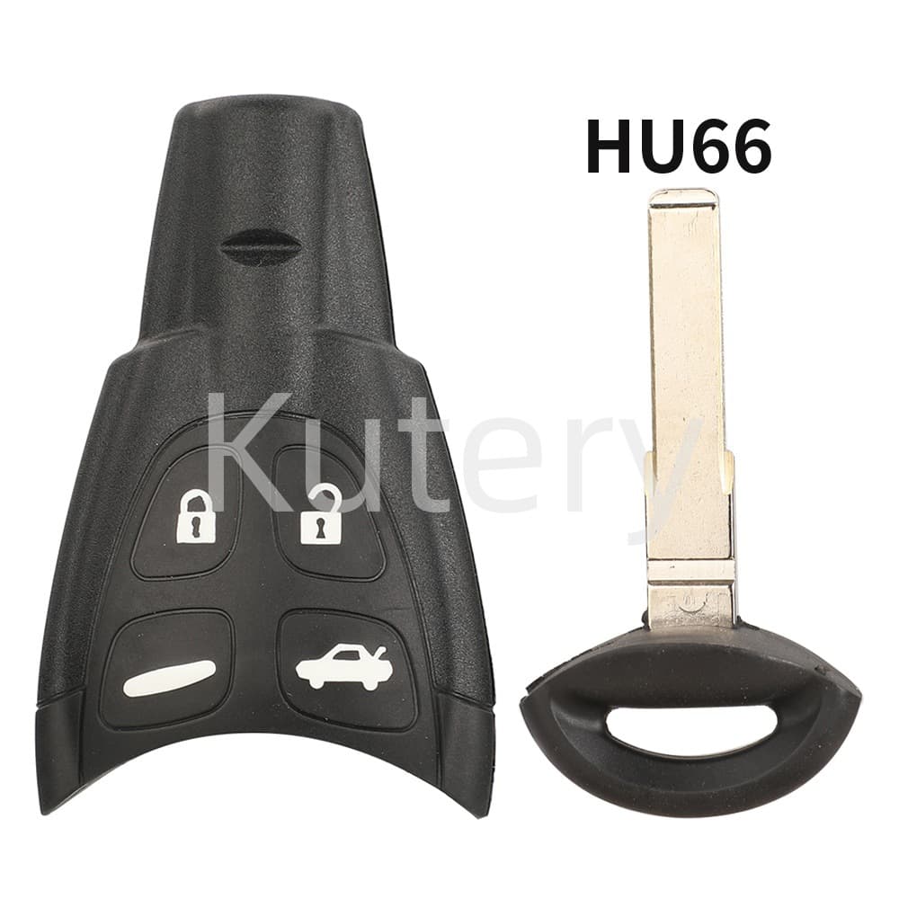 Replacement Smart Card Remote Car Key Case for Saab 92 93 95 HU66 Blade