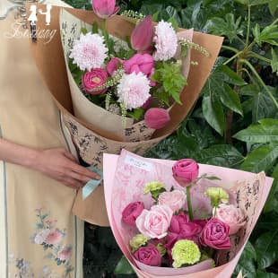Vintage Lantingxu Wrapping Paper, Retro Floral Wrapping Paper, Thickened Feng Hua Paper, DIY Floral Wrapping Material for Flower Shops