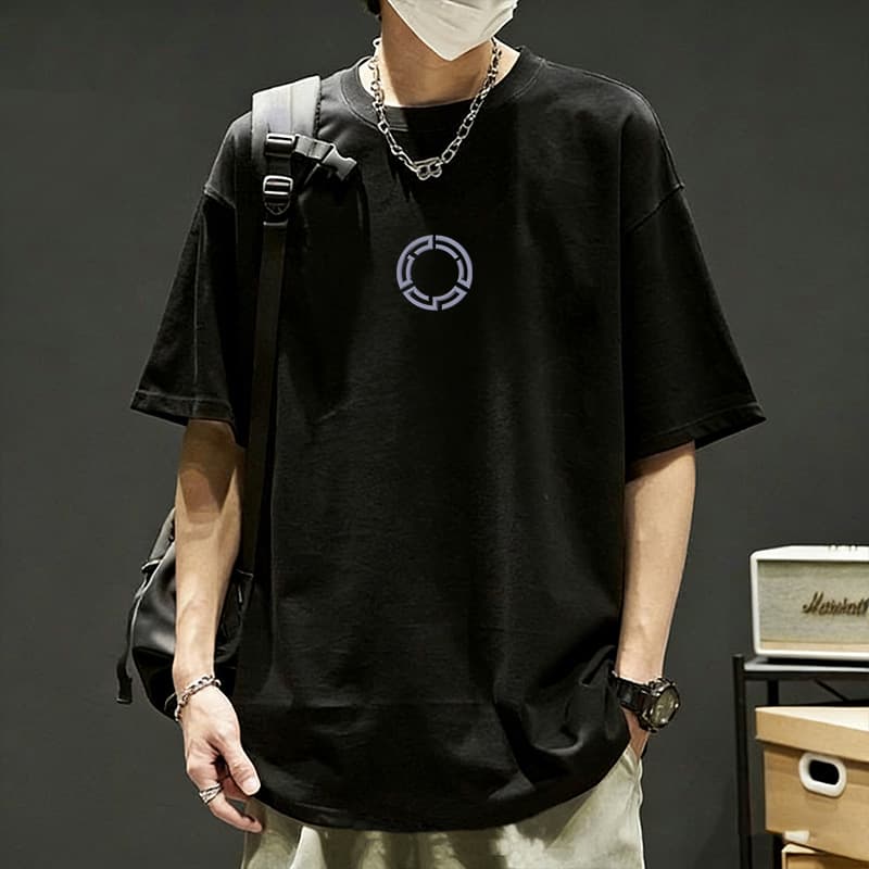 Trendy loose T-shirt pure cotton short-sleeved men's summer 2026 new trendy brand ins loose and versatile t-shirt tops
