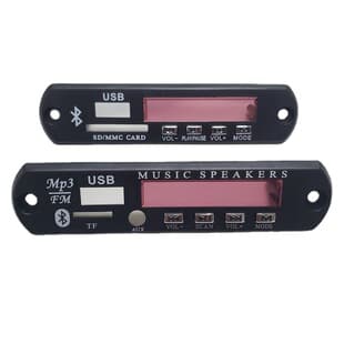 MP3 Faceplate USB TF Card Slot Panel BT Bluetooth with Display PCB Decoder Board Panel with Lens Buttons