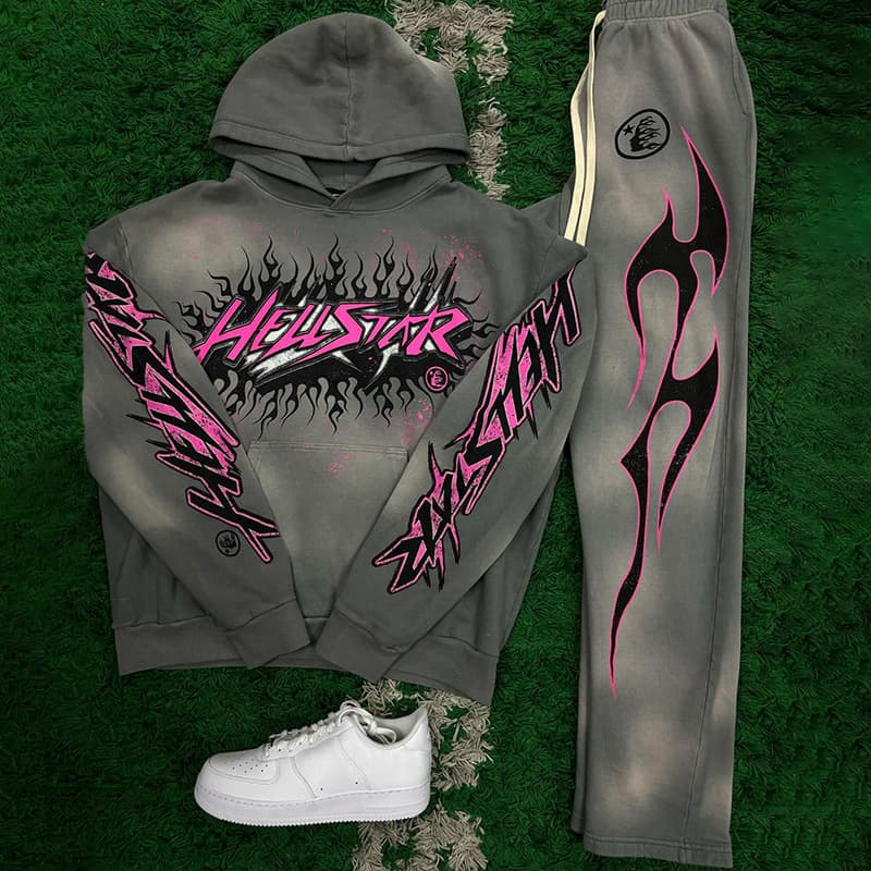 2025 Spring/Fall New Men's Fashion Hooded Flare Pants Set Sports Streetwear Couple Hoodie
