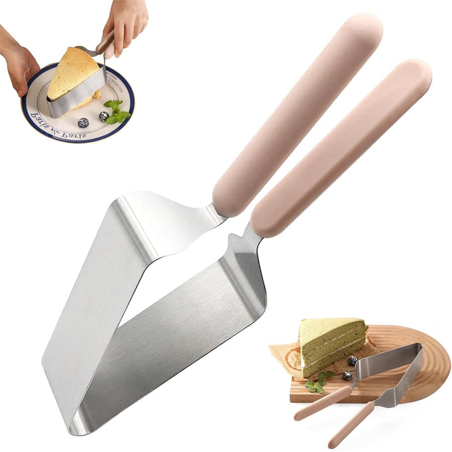 Stainless Steel Triangular Cake Cutter and Divider Cake Transfer Tool