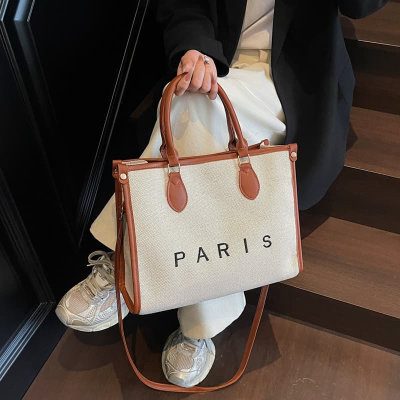 Bags Women's Large Capacity Portable Tote Bag Cross-border Retro Fashion Versatile Commuting Women's Shoulder Crossbody Bag