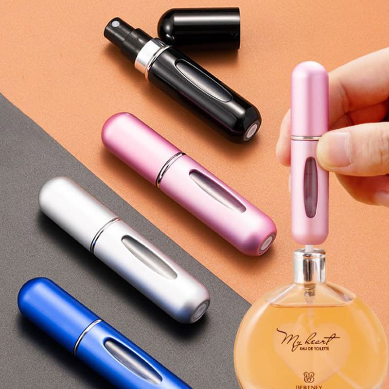 Refillable Perfume Atomizer Bottle with Bottom Direct Fill, Premium Perfume Refill Tool, Ultra-Fine Mist, Portable Travel Refillable Bottle for Samples