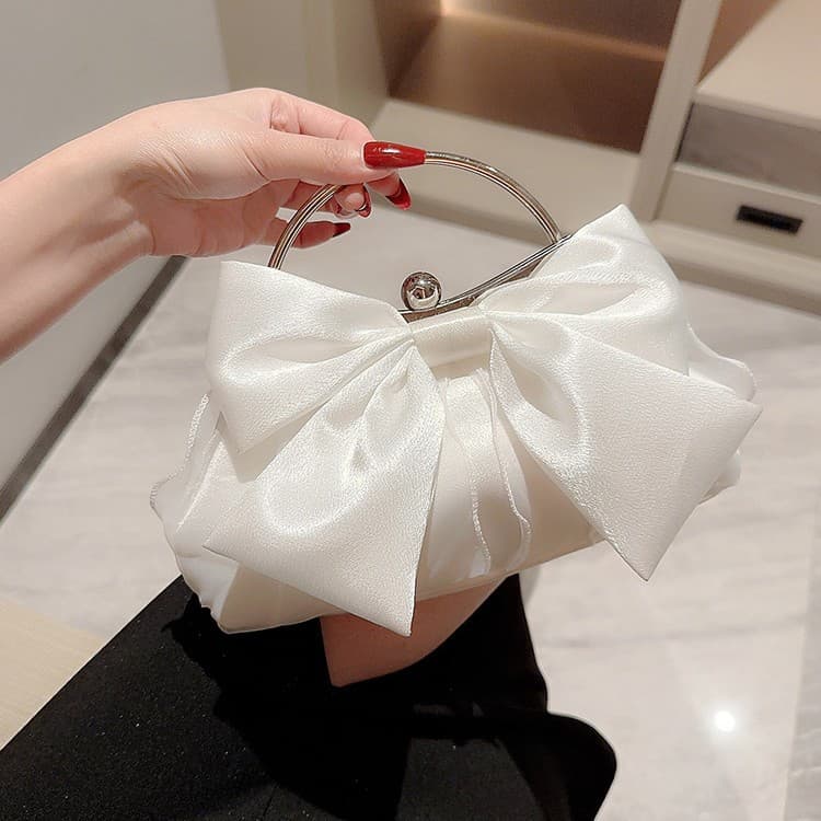 White Wedding Party Handbag Evening Gown Chain Bag Fairy Handbag Fashionable Ladies Tote Bag Elegant Women's Purse