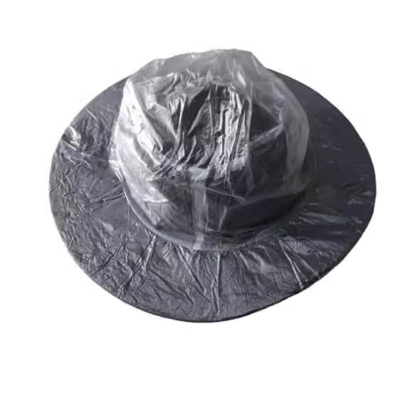 Top Hat Waterproof Plastic Cover PVC Rain Hat, Reusable Export Hat Cover, Rainproof Bulk Discount