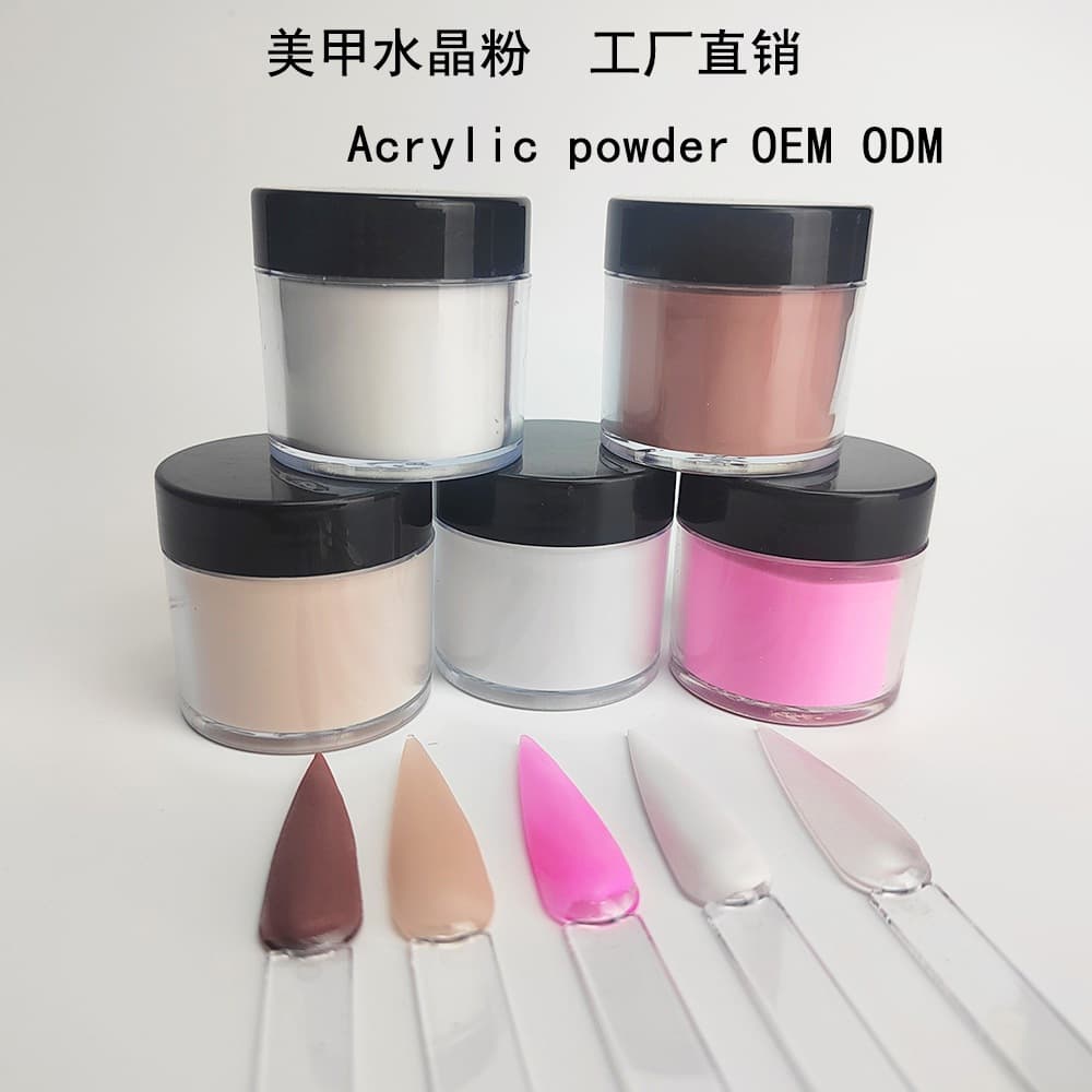Cross-border Hot-selling Factory Nail Art Crystal Powder Multi-color Carving Powder Bottled Crystal Dipping Powder Acrylic Powder In Stock