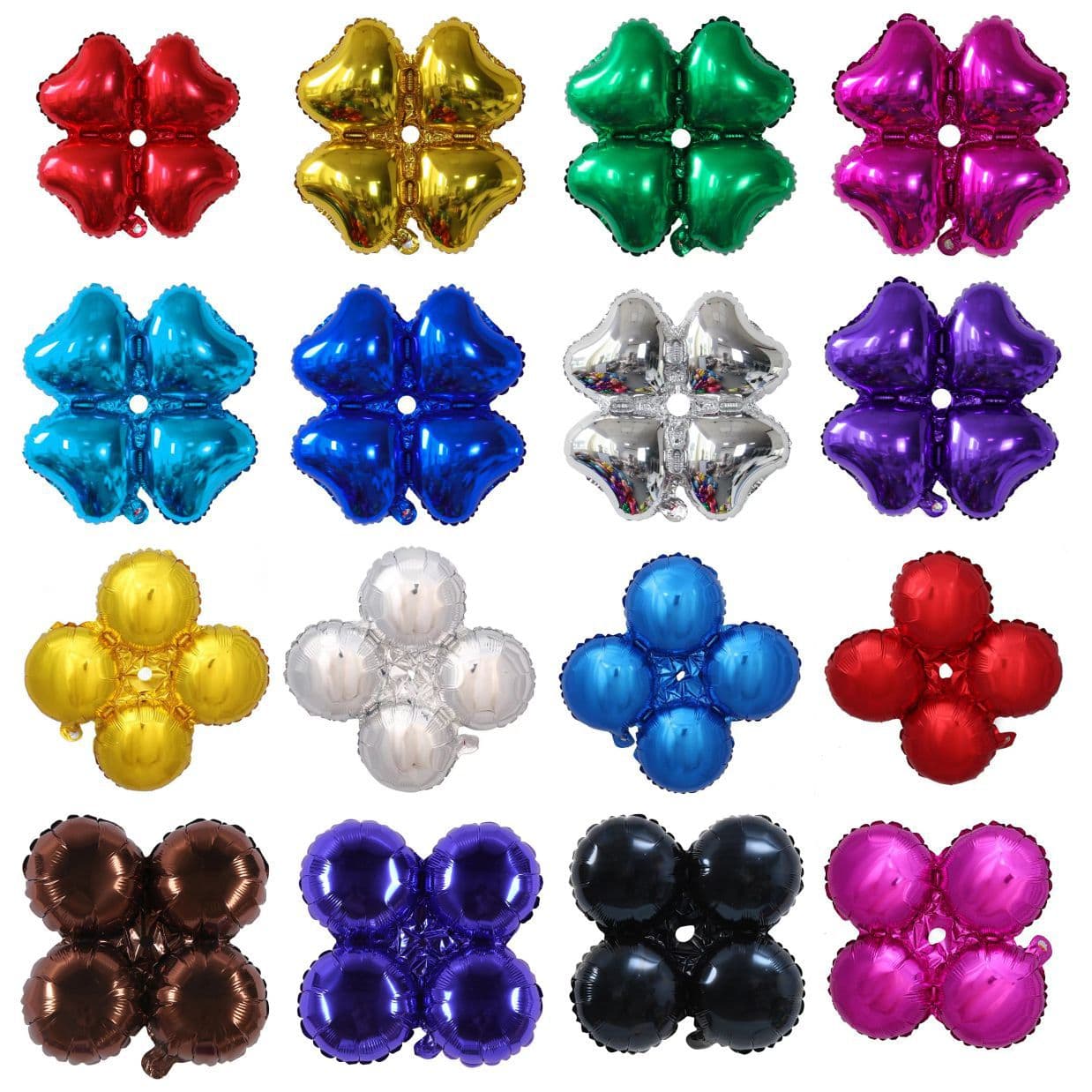 18-inch heart-shaped four-leaf clover aluminum film balloon four-wheel ball round four-leaf clover arch balloon aluminum foil balloon customization
