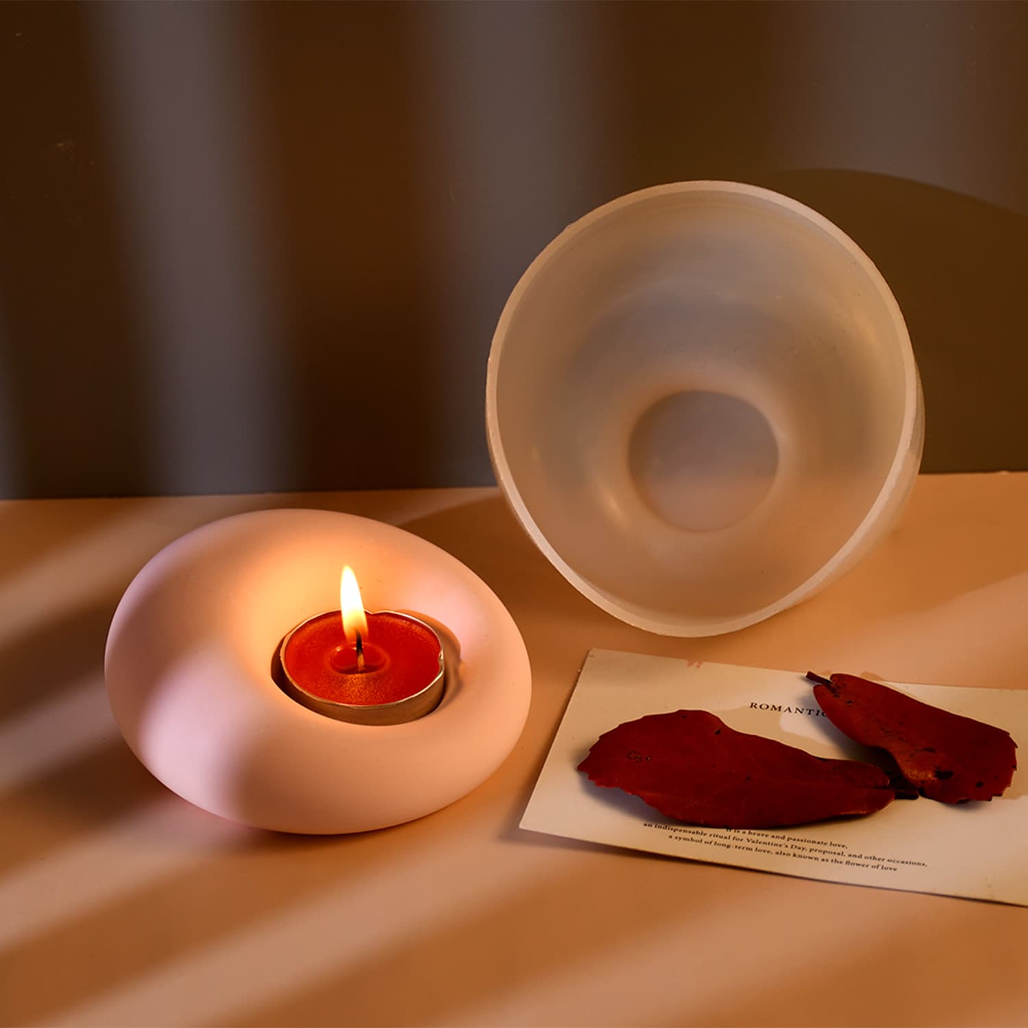New DIY Mold - Unequal Ring Candle Holder Mold Plaster Home Decoration Ornament Silicone Mold