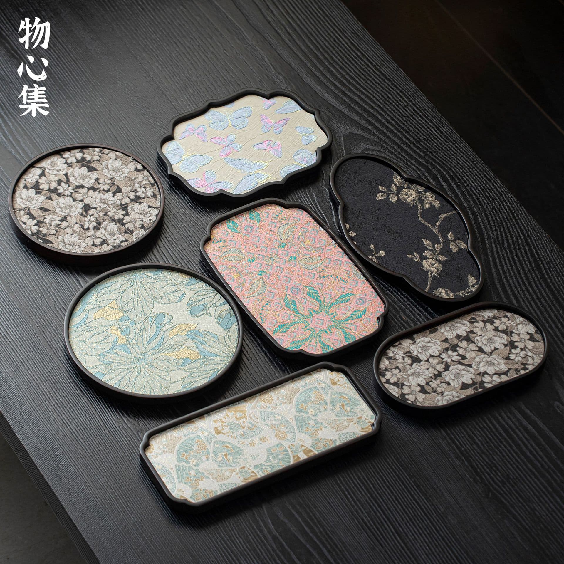 Wuxinji Heavy Bamboo Retro Chinese New Tea Tray Tray Teapot Stand Absorbent Dry Brewing Station National Style Pattern Gongfu Tea Set