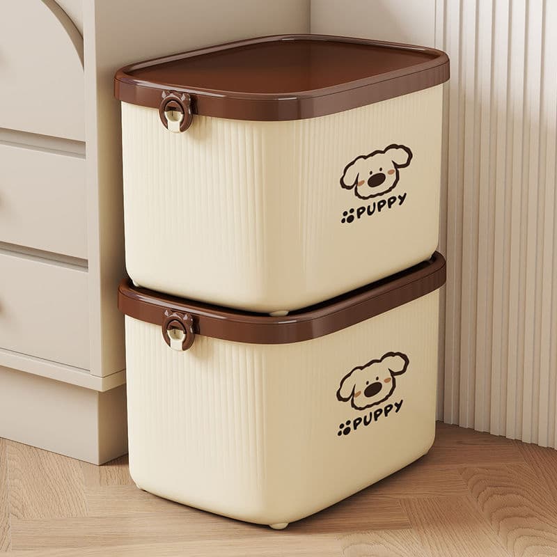 Household Plastic Storage Box Large Capacity with Lid for Clothes and Toys Organizing Storage Bin Student Dormitory Miscellaneous Container