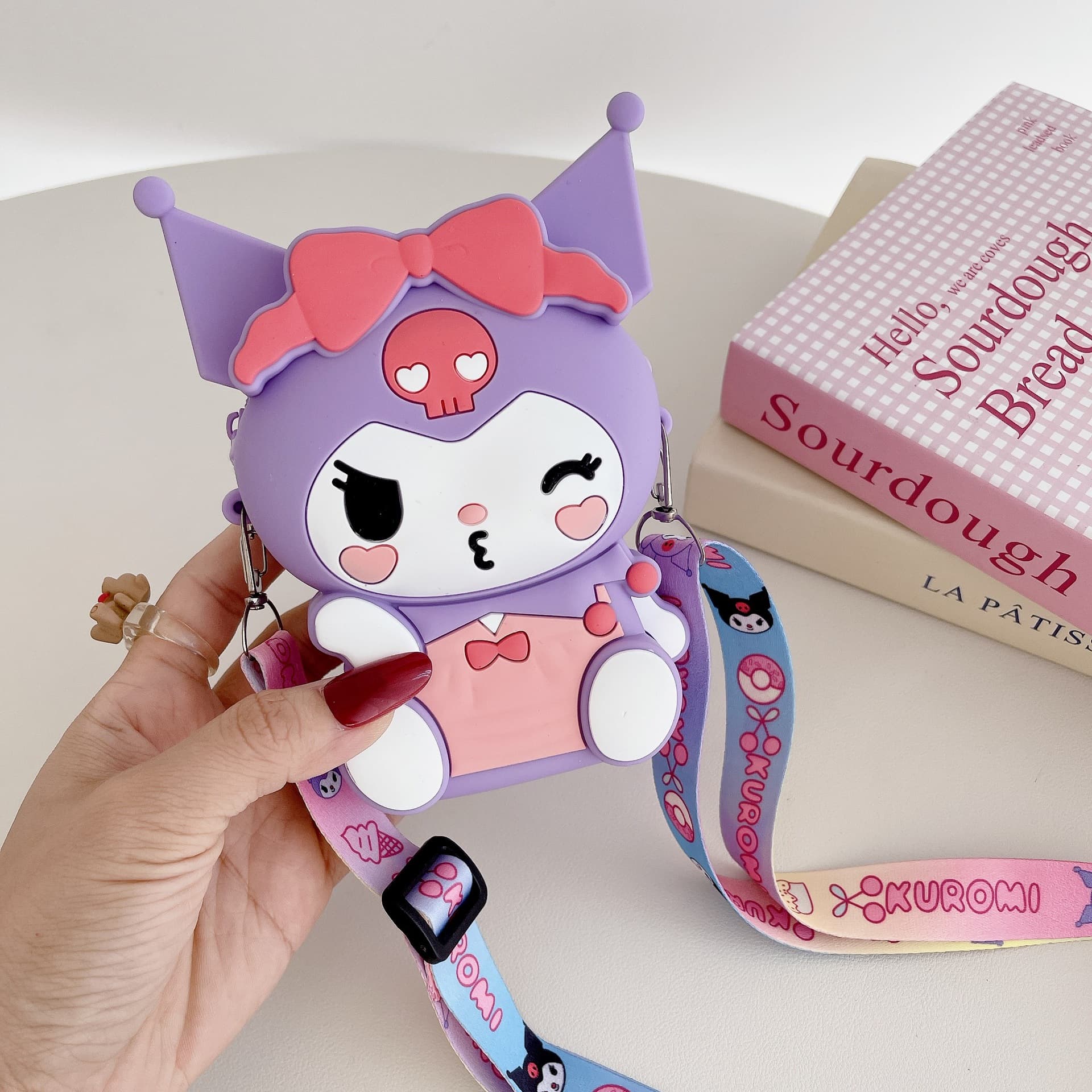 Kuromi children's bag coin purse cute cartoon ins style fashionable silicone crossbody bag women's bag My Melody