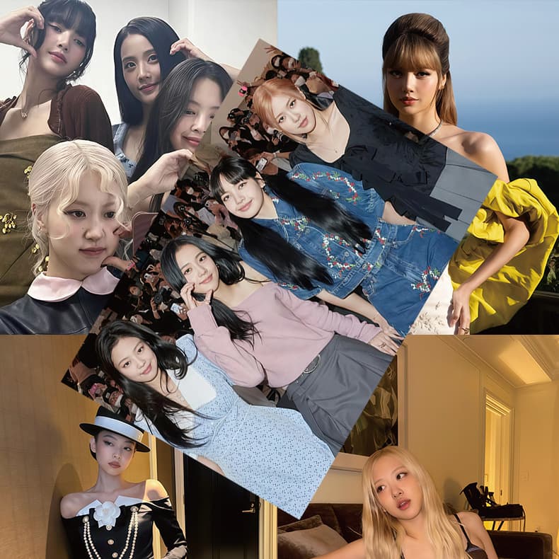 Blackpink poster Lisa Kim Ji Soo Kim Ji Ni Park Chae Young peripheral 8 coated paper wall stickers