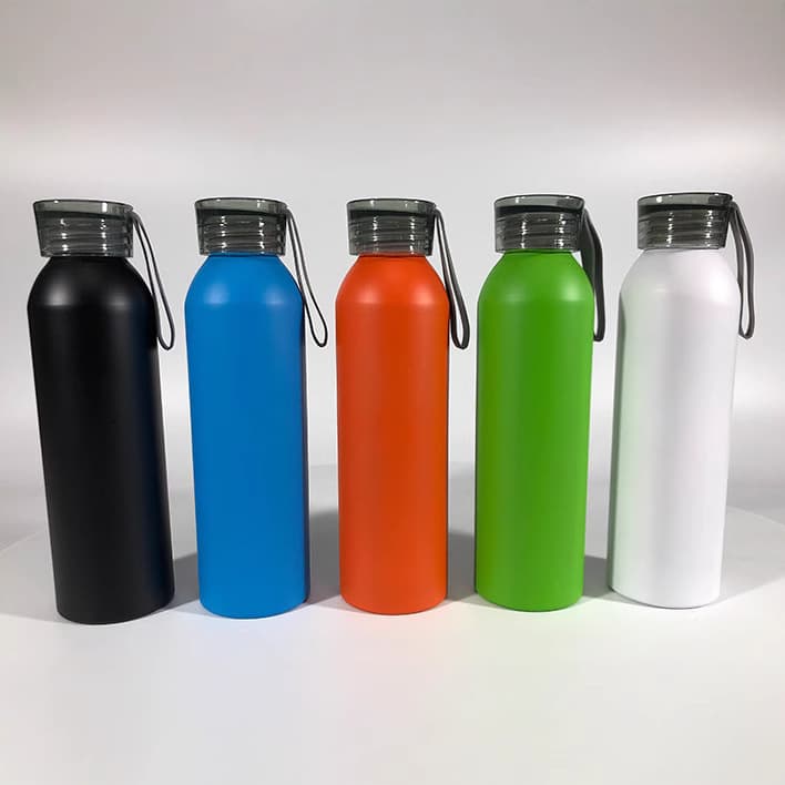 Transparent Lid Aluminum Sports Water Bottle 650ml Outdoor Fitness Travel Mug Gym Water Cup Logo Fitness Water Bottle