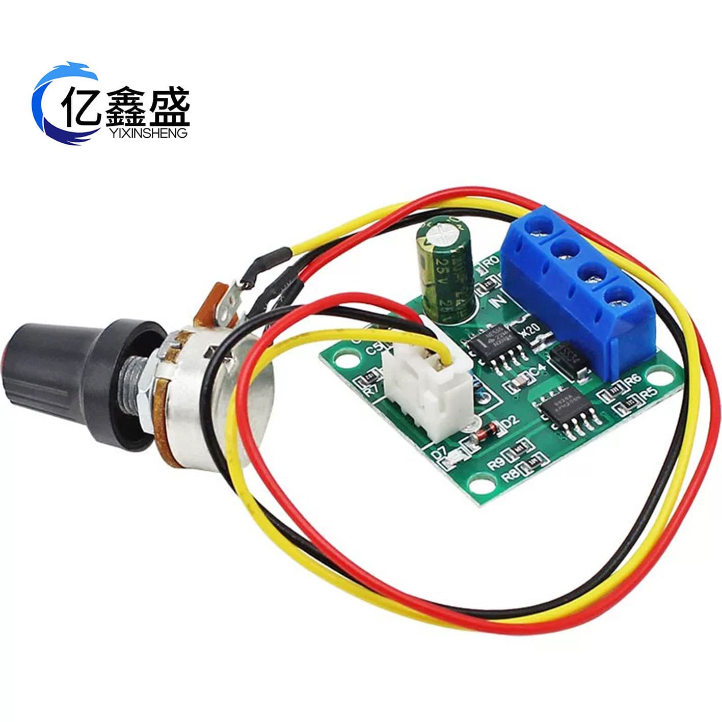DC Motor Speed Controller 1.8V 3.7V 5V 6V 9V 12V PWM Speed Regulator Module 2A with Fuse