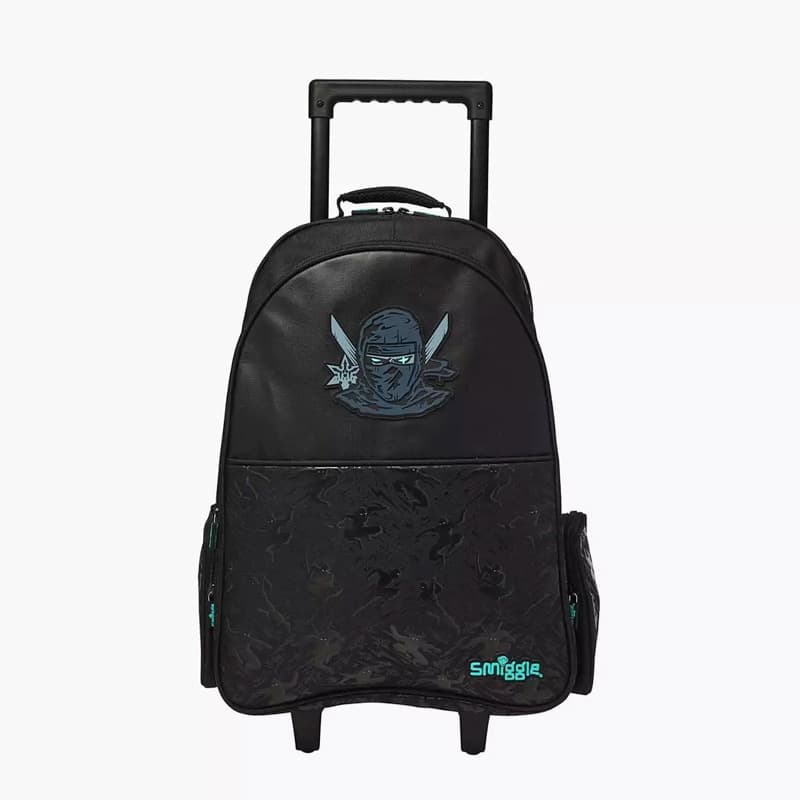 Australian Smiggle schoolbag for primary and secondary school students, large capacity backpack, super cool black ninja backpack, outdoor leisure bag