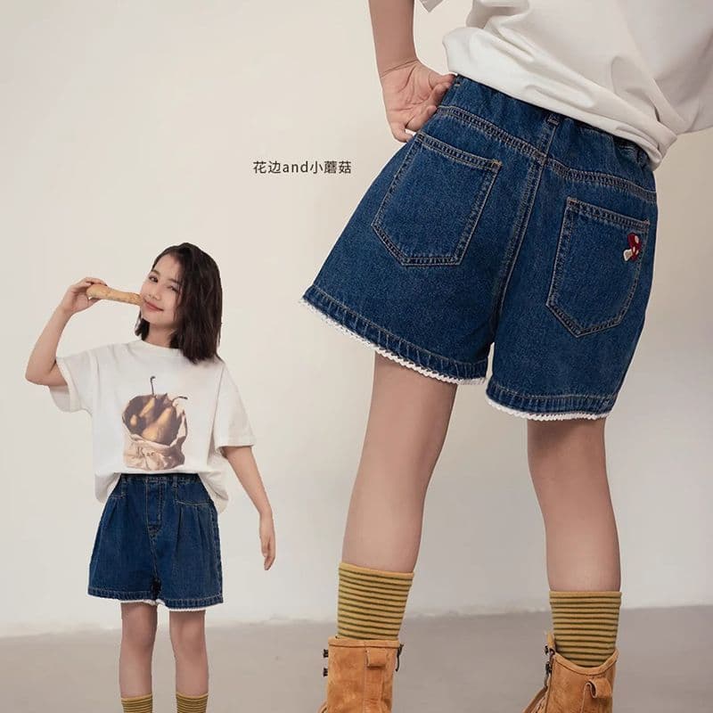 Girls Denim 2026 Summer Loose Kids Big Kids Shorts Casual Pants Summer Thin Style Girls Shorts