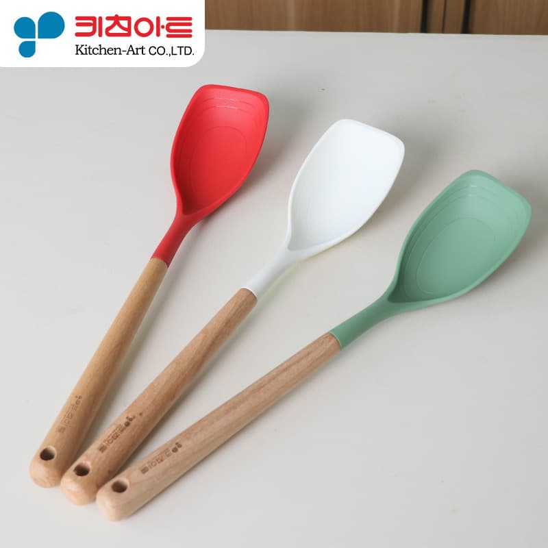 Kitchen-Art Silicone Spatula Turner Non-Stick Pan Cooking Spatula Home High-Temperature Resistant Stir-Fry Spoon Soup Spoon Kitchen
