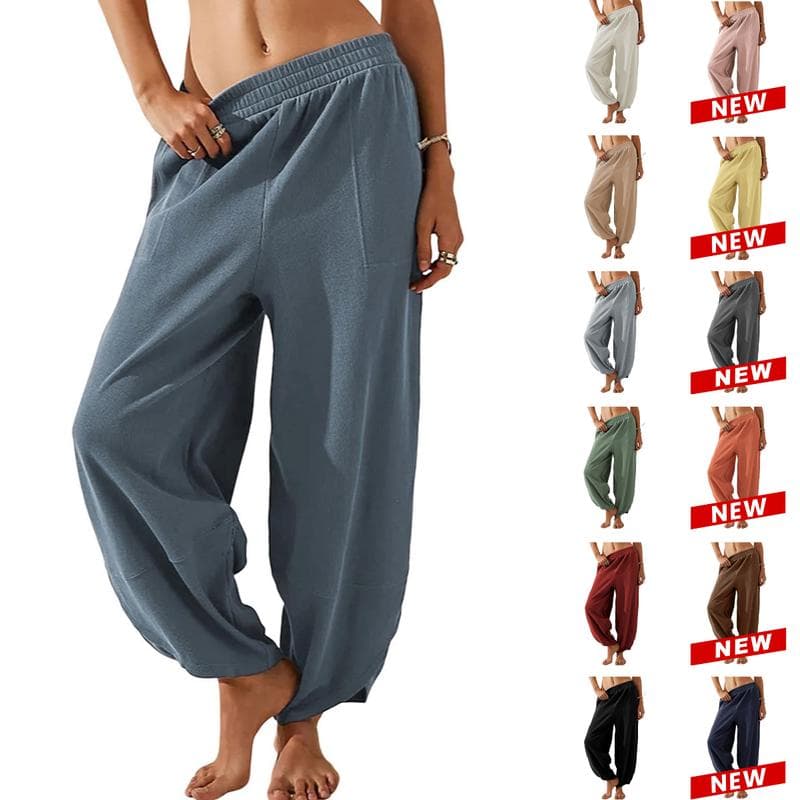 2026 European and American Cross-Border Amazon Women's Wide-Leg Pants with Pockets, Casual Business Pants for Women