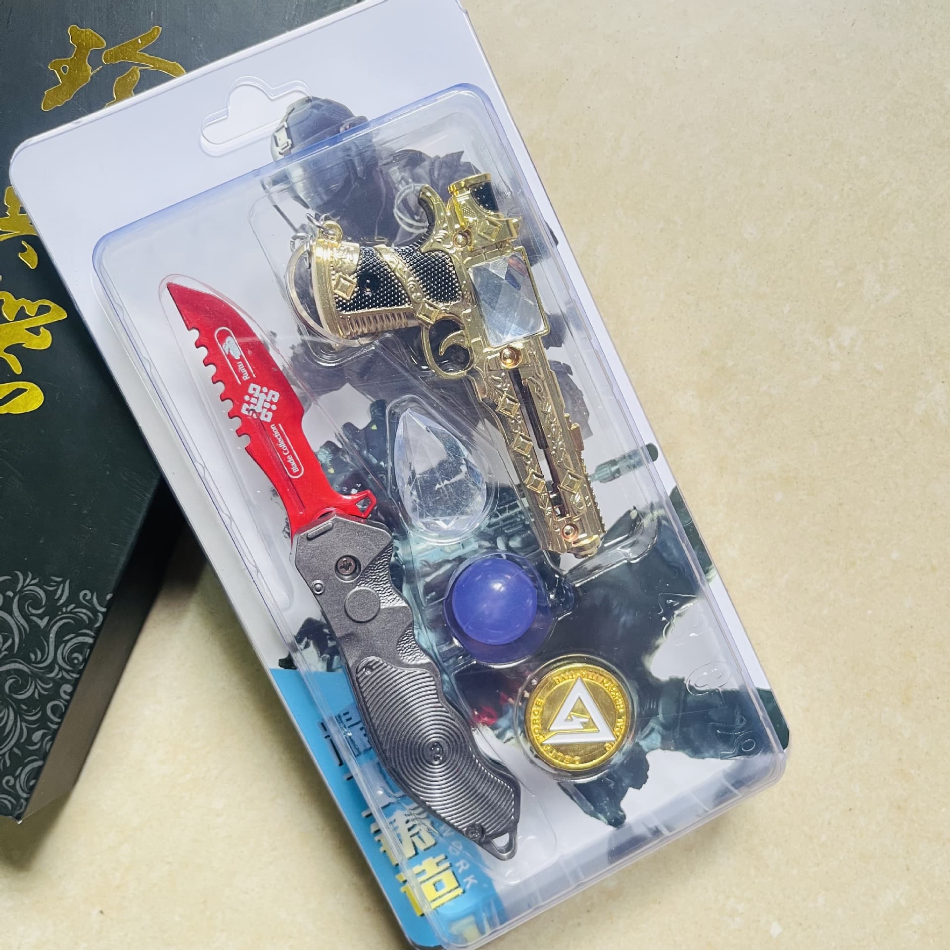 Delta Force Action Peripheral Set: Shadow Blade Butterfly Knife, Su Er Nan Model Alloy Craft Prop Toy Model