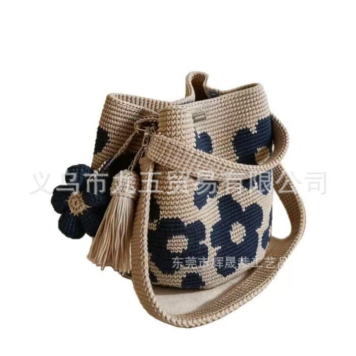 Handmade Crochet Flower Tote Bag