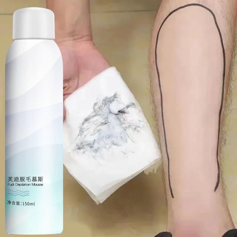 Fudi Hair Removal Spray for Underarms, Hand, and Leg Hair, Gentle Depilatory Cream Mousse for Men and Women, Manufacturer Wholesale and Drop Shipping