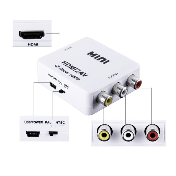 mini 1080P high-definition HDMI to AV audio and video converter HDMI to AV /HDMI2AV switcher