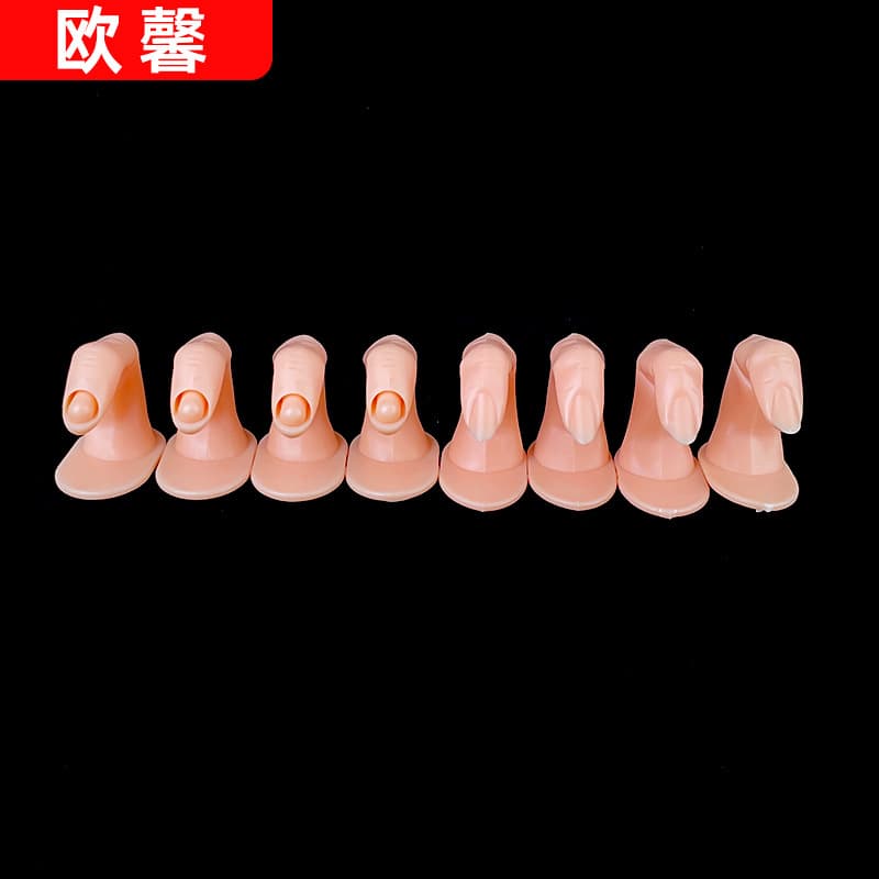 Nail art beginners practice tools, fake fingers, practice simulation finger models, can insert nail pieces to simulate fake fingers