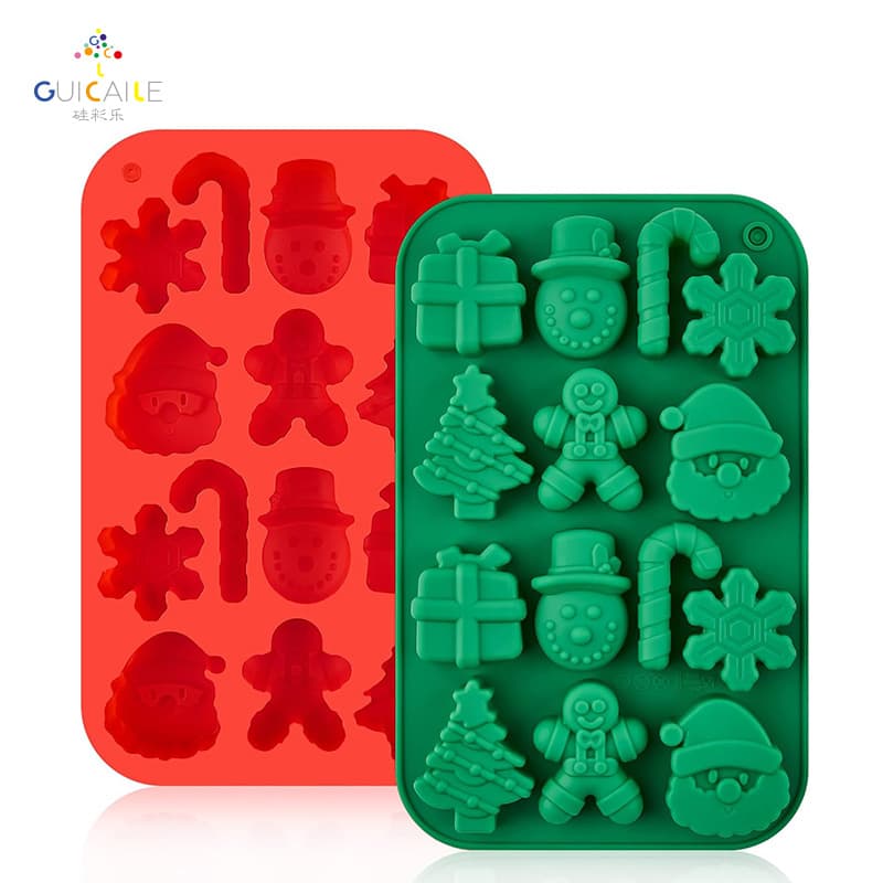Christmas Cake Chocolate Silicone Mold Christmas Tree Socks Santa DIY Aromatherapy Soap Mold Baking Mold