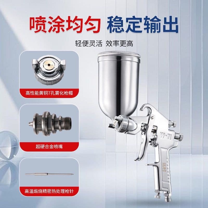 Original Kitamura Paint Spray Gun W71 Pneumatic Spray Gun Furniture Automotive W77 Paint Cup High Atomization Spray Gun