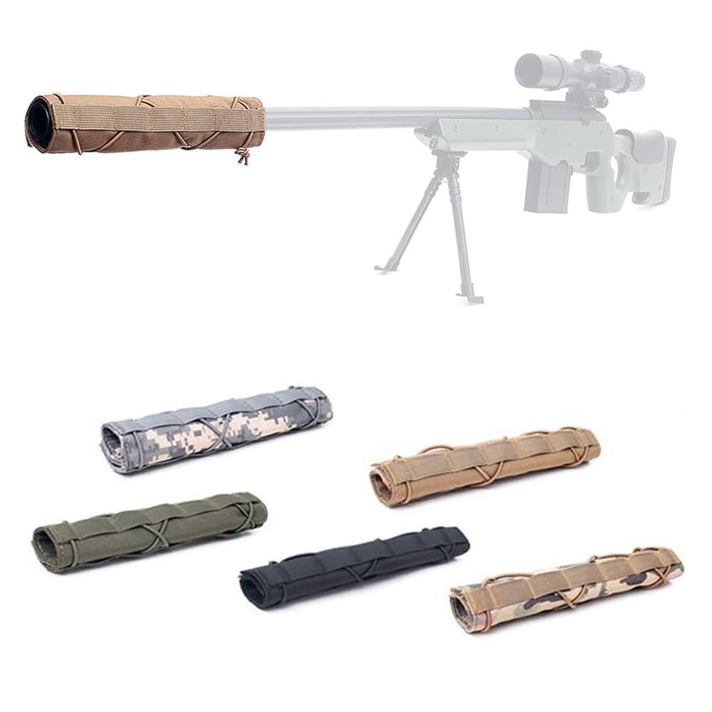 Tactical Silencer Cover Camouflage Hunting Sniper Sleeve Outdoor Field Gear