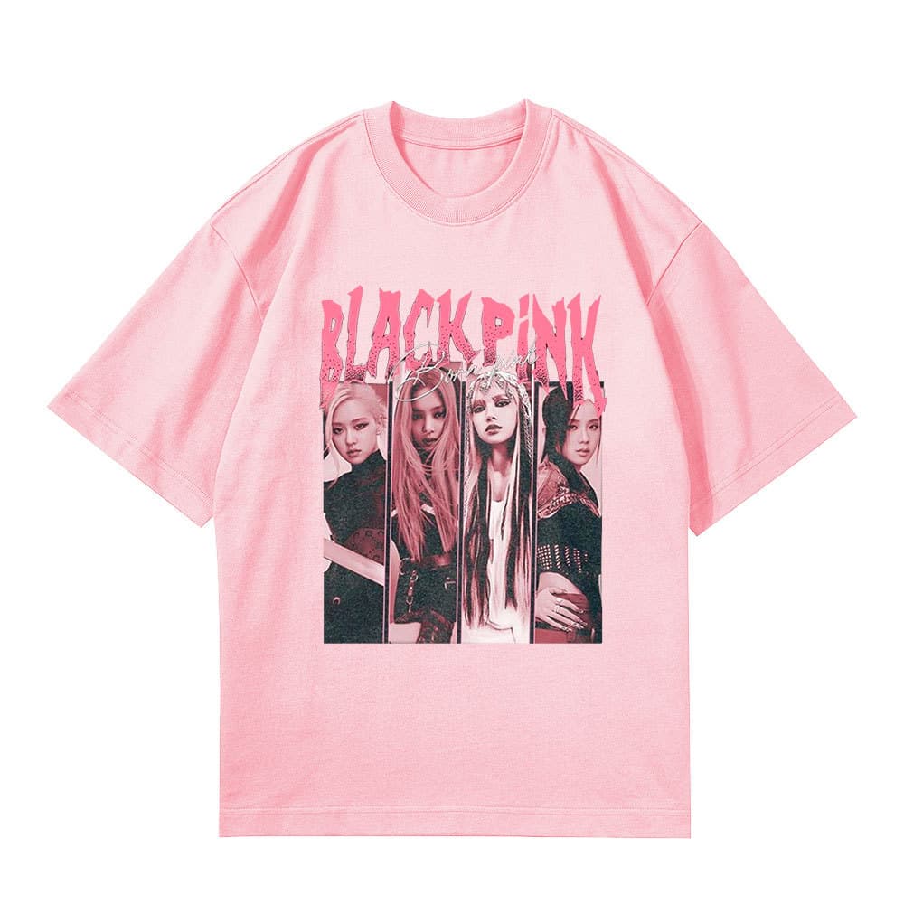Fenmo regular second album shut down character trendy short-sleeved singing outfit retro literary jennie support T-shirt