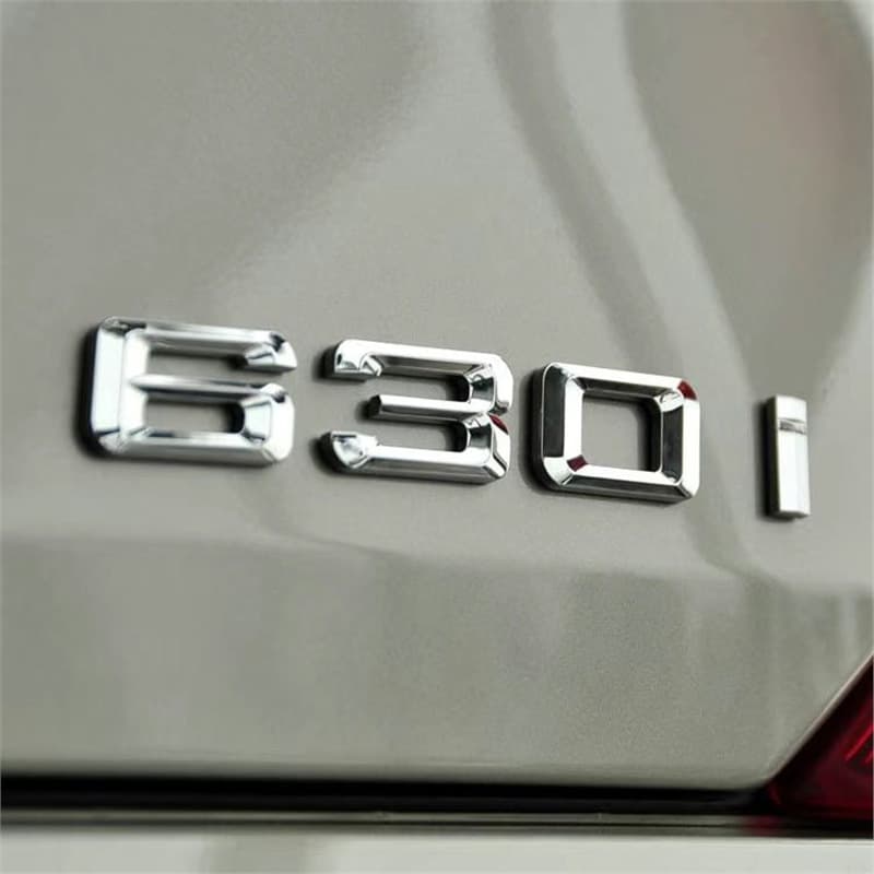 BMW 6 Series 630i 640i 650i 630d 640d Modified Rear Emblem GT Displacement Badge Letter Car Sticker