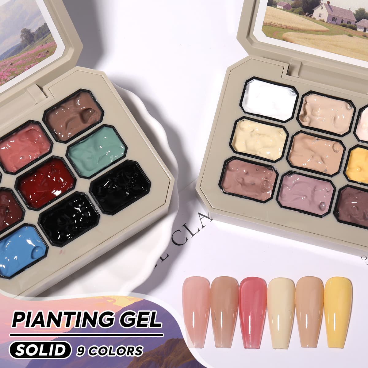 Nail Art Grid Solid Gel Gradient Blending High Saturation Painting Gel No-Wipe Cross-Border UV/LED Gel