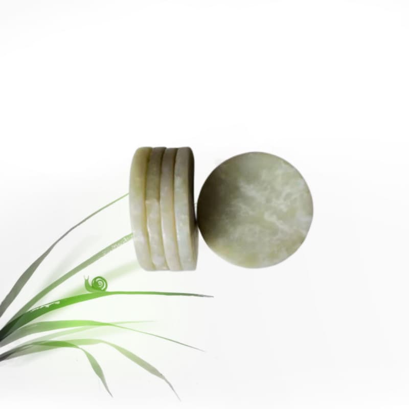 Supply Eyelash Extension Glue Drip Jade Slices, Polished Jade Slices, Green 50mm Round Eyelash Spacers