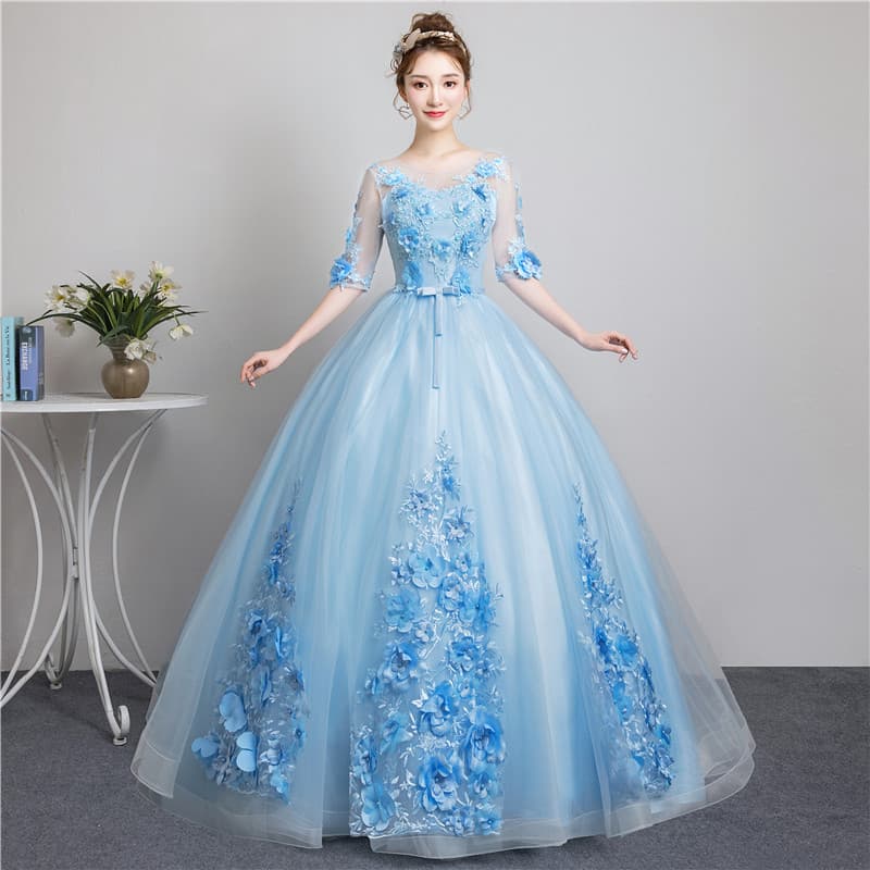 2026 New Wedding Dress Colored Tulle Solo Performance Gown Art Exam Dress Women's Puffy Long Evening Gown