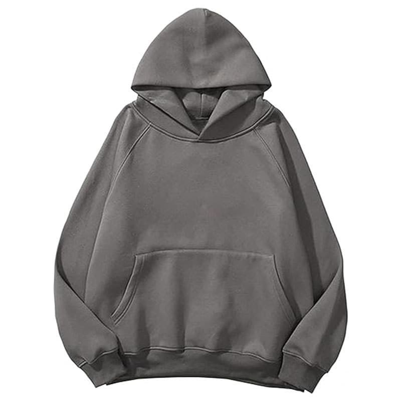 Hooded heavyweight sweatshirt, solid color, loose fit, printable logo, group uniform, casual long-sleeve sweatshirt jacket