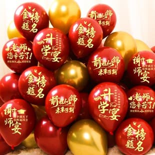Graduation Celebration Printed Balloons Decoration for High School and College Entrance Exam Banquets, Teacher Appreciation Dinner, Hotel Farewell Party Scene Setup