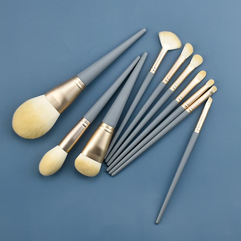 Volume Discount - 10-Piece Blue Bridge Makeup Brush Set, Full Set, Factory Stock