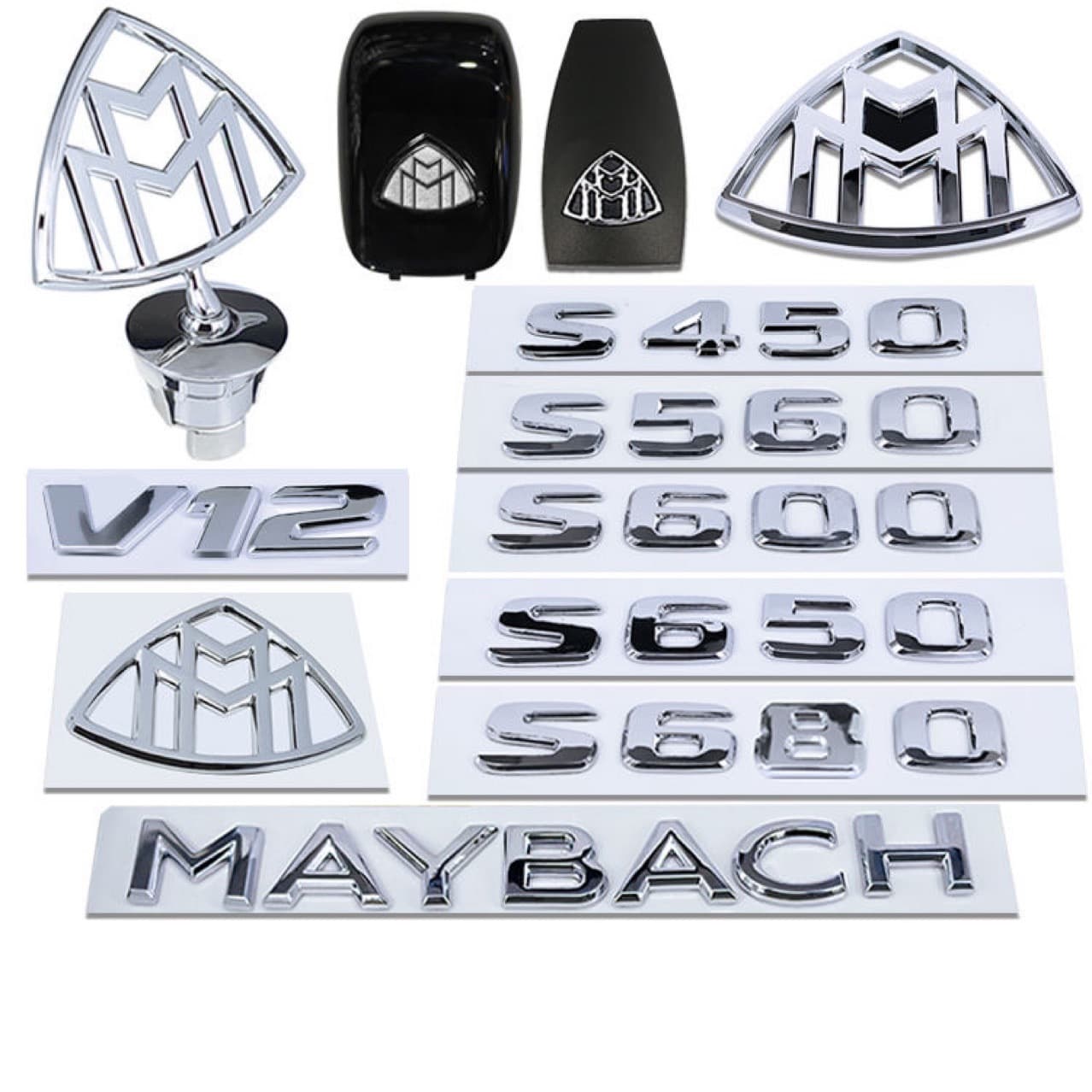 For Mercedes-Benz Maybach S-Class S400 S450 Front Emblem, Side Emblem, Trunk Emblem, Wheel Hub Cap