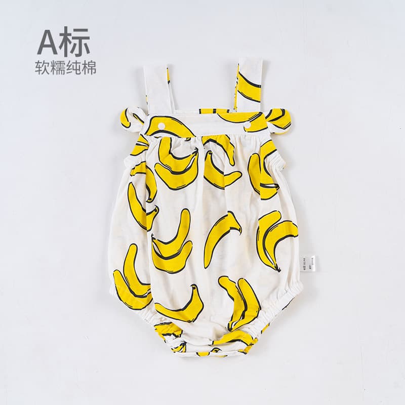 Baby Class A Bag Fart Clothes Jumpsuit Pure Cotton Sling Summer Newborn New Summer Sling Cross-border