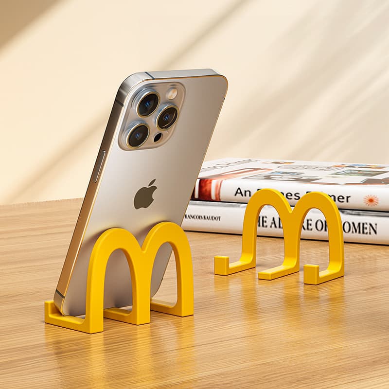 McDonald's mobile phone stand, a creative desktop ornament, a multi-functional stand for office use and a great tool for students to watch TV series.