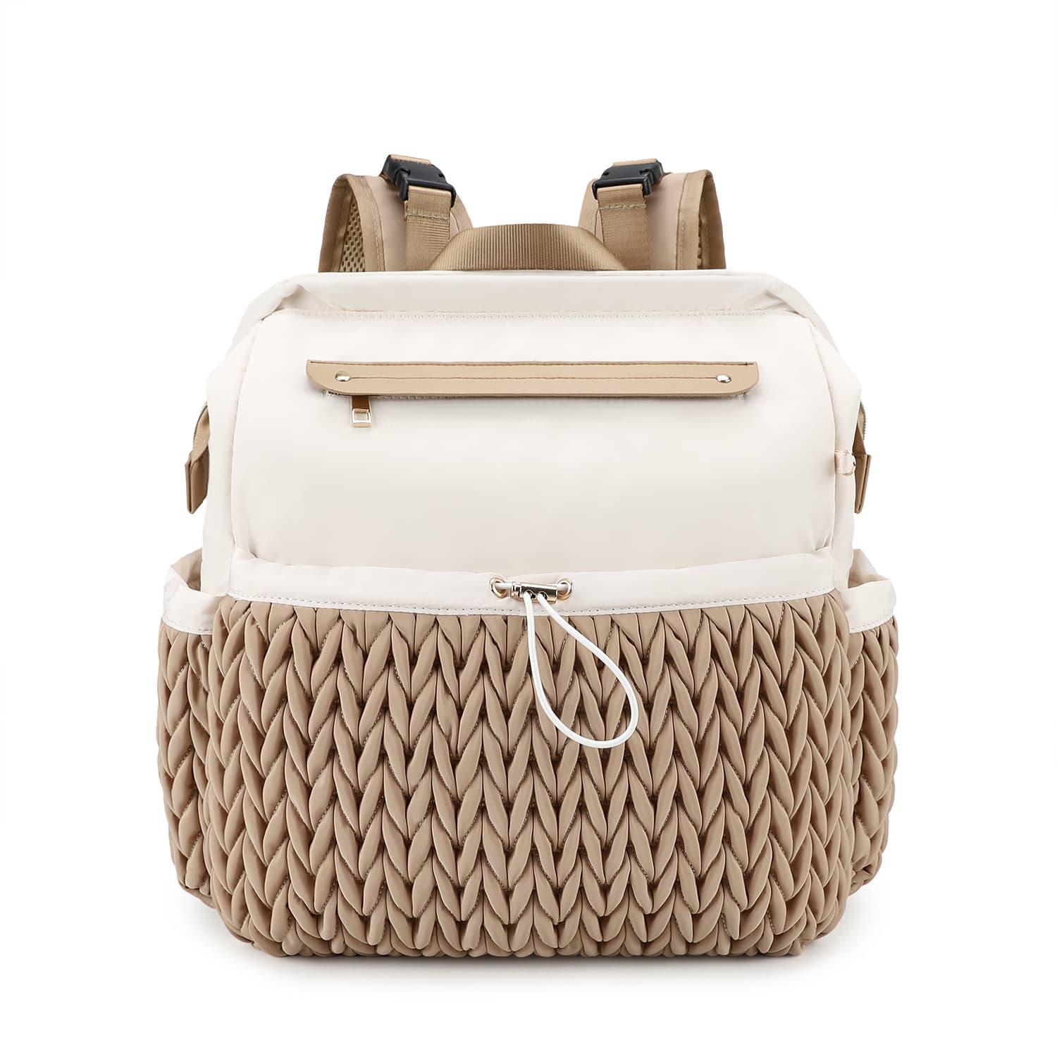 Quilted Double-Shoulder Diaper Bag, Large Capacity, Stylish Handbag/Shoulder Bag for Moms, Insulated, Waterproof, for Outdoor Travel