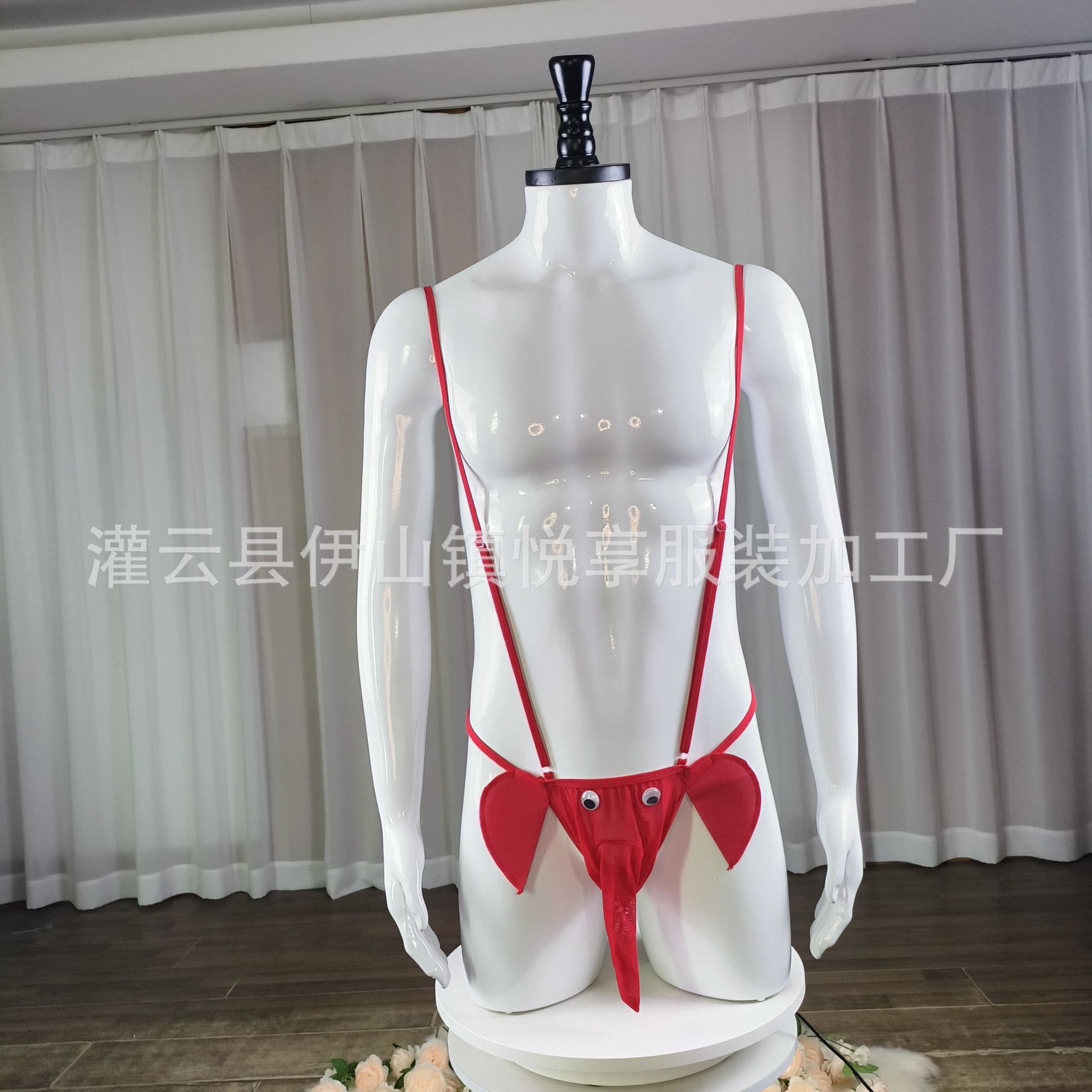 New Men's Sexy Elephant Suspenders V-Shape Bodysuit, Wholesale Sexy Men's Underwear Drop Shipping