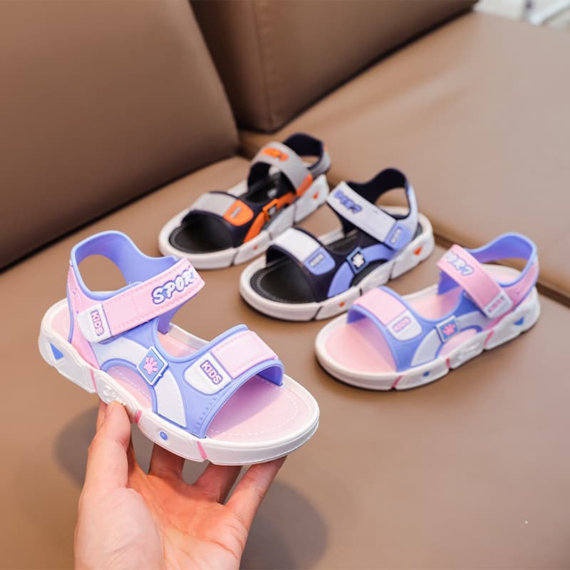 Fashionable Cartoon Summer Boys Sandals Anti-slip Soft Sole Beach Slippers Children's Casual Shoes Kids Footwear